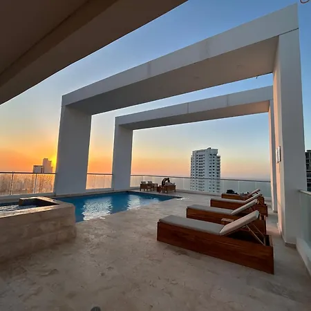Magno Loft Bocagrande Diseño De Doble Altura Con Vista Al Mar Y La Bahía *