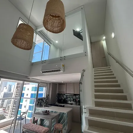 Magno Loft Bocagrande Diseño De Doble Altura Con Vista Al Mar Y La Bahía