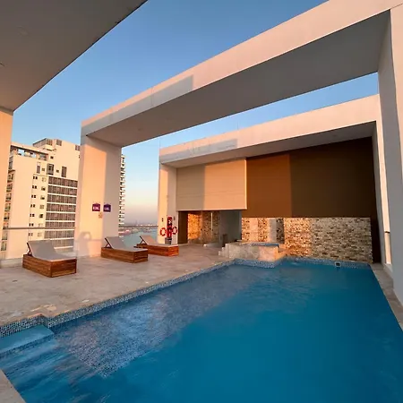 Aparthotel Magno Loft Bocagrande Diseno De Doble Altura Con Vista Al Mar Y La Bahia Cartagena