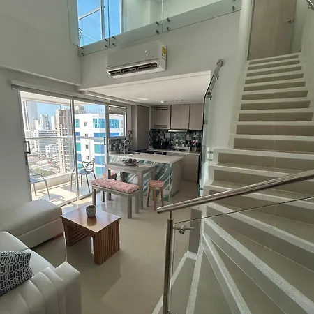 Magno Loft Bocagrande Diseño De Doble Altura Con Vista Al Mar Y La Bahía *