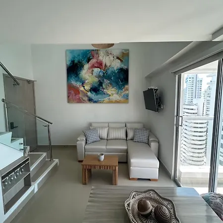 Magno Loft Bocagrande Diseno De Doble Altura Con Vista Al Mar Y La Bahia * Cartagena