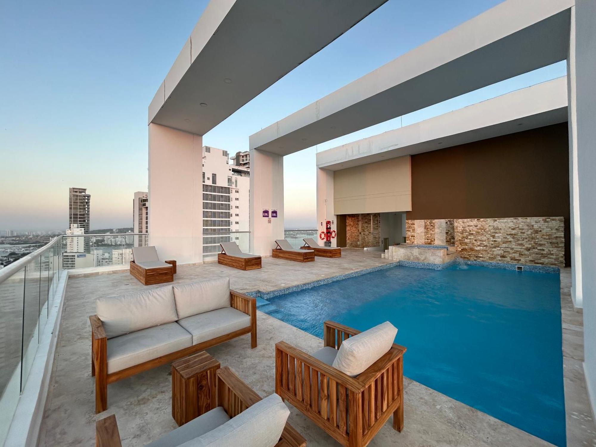 Magno Loft Bocagrande Diseno De Doble Altura Con Vista Al Mar Y La Bahia Aparthotel