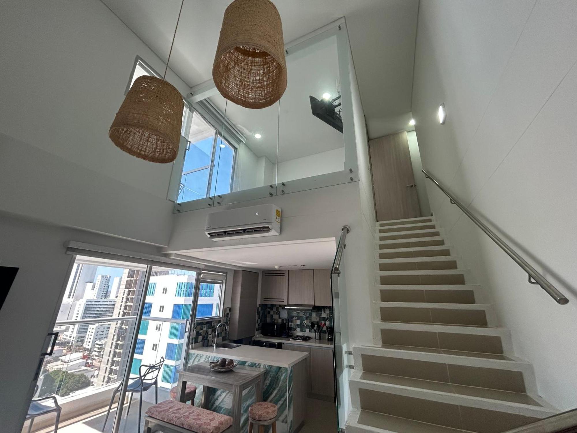 Magno Loft Bocagrande Diseno De Doble Altura Con Vista Al Mar Y La Bahia