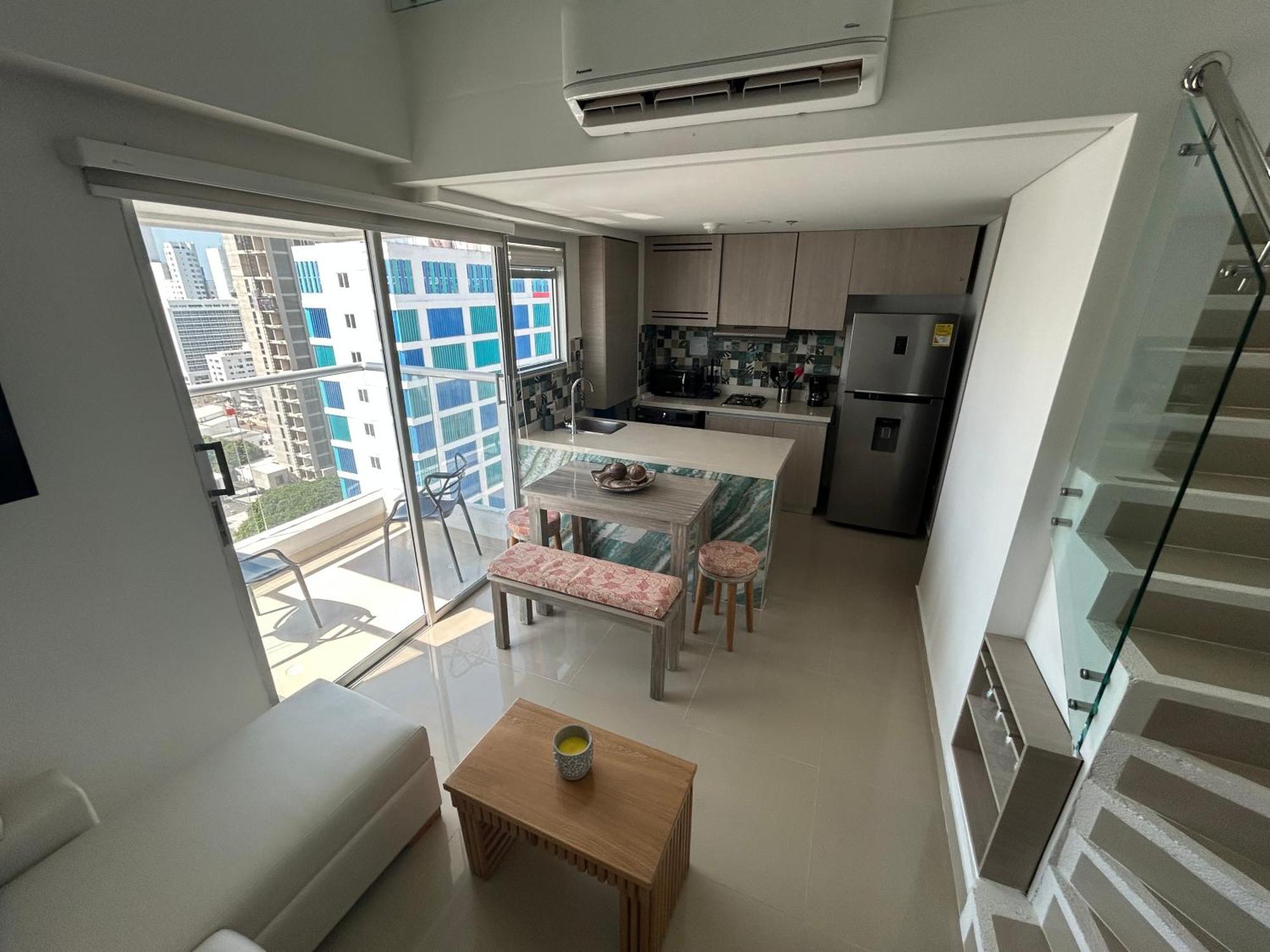 Apartahotel Magno Loft Bocagrande Diseño De Doble Altura Con Vista Al Mar Y La Bahía *