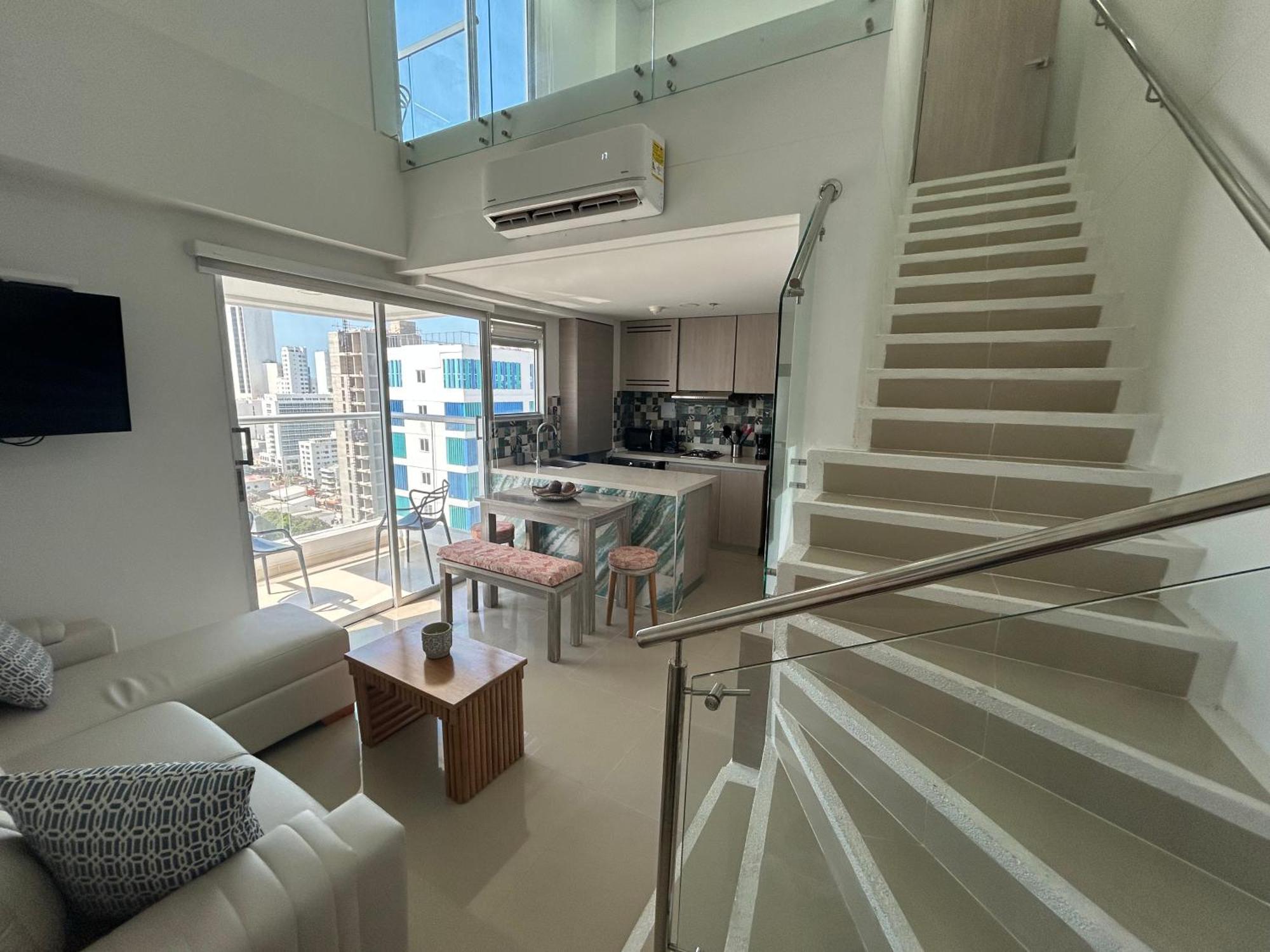 Magno Loft Bocagrande Diseno De Doble Altura Con Vista Al Mar Y La Bahia *